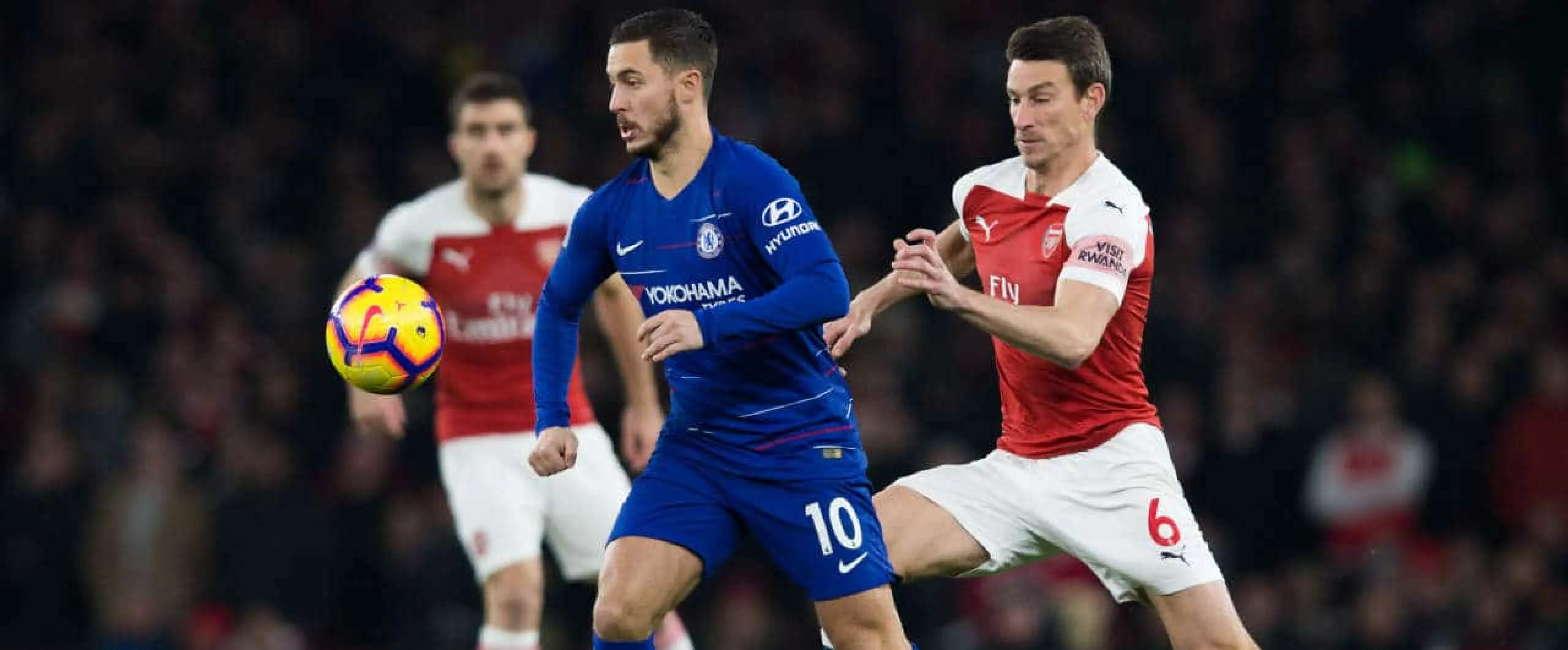 Eden Hazard Cheslea Laurent Koscielny Arsenal