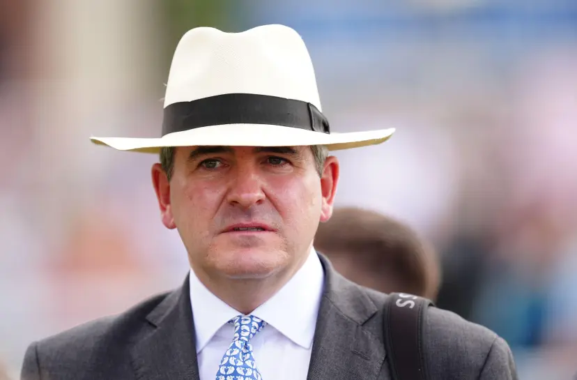 Trainer Hugo Palmer on day three of the Dante Festival 2024 at York Racecourse