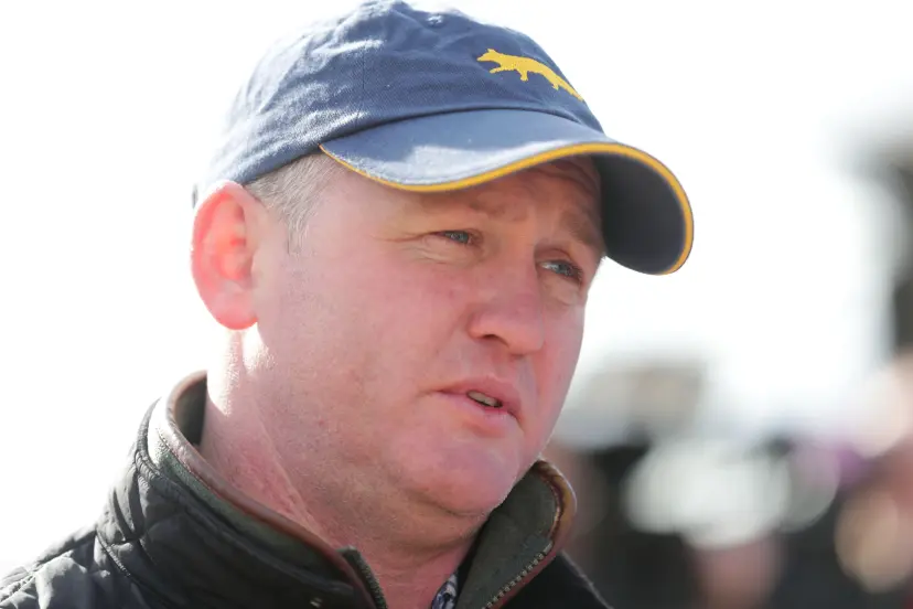 Joe Tizzard during the visit to Colin Tizzard's stable at Spurles Farm, Milborne Port